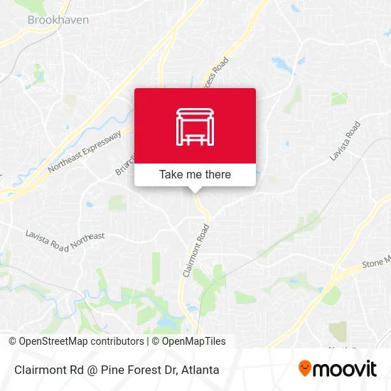 Clairmont Rd @ Pine Forest Dr map