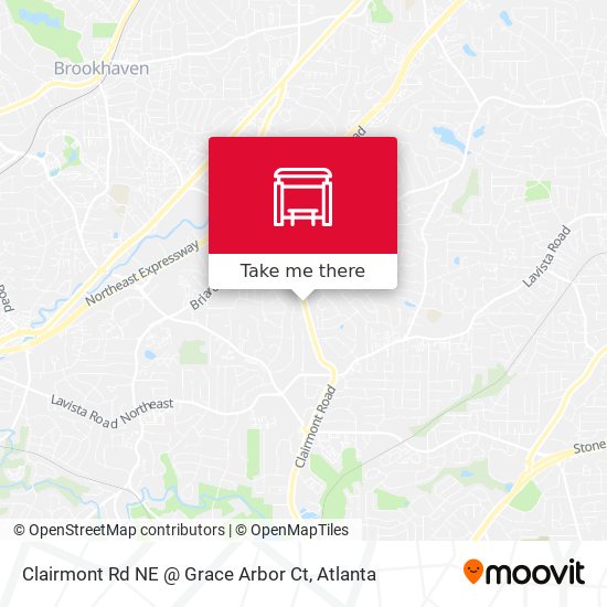 Mapa de Clairmont Rd NE @ Grace Arbor Ct
