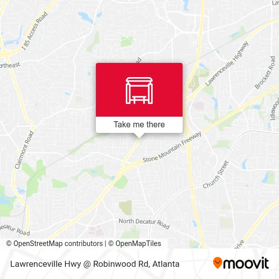 Lawrenceville Hwy @ Robinwood Rd map