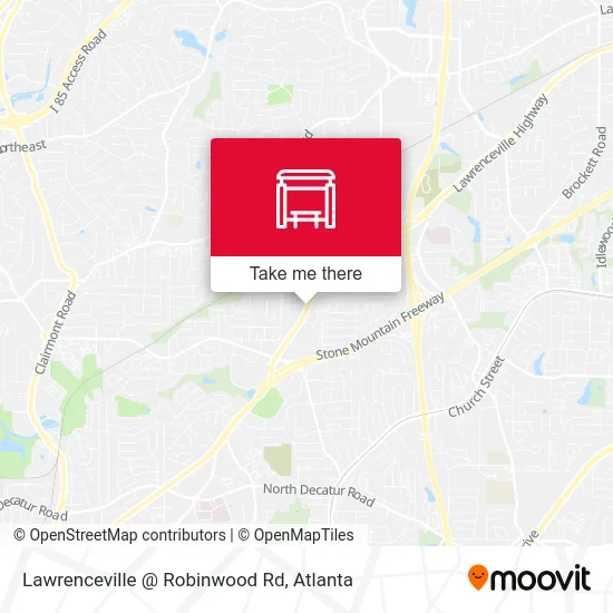 Lawrenceville @ Robinwood Rd map