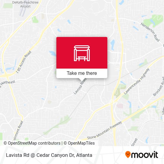 Lavista Rd @ Cedar Canyon Dr map