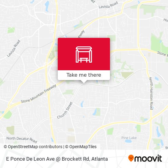 E Ponce De Leon Ave @ Brockett Rd map