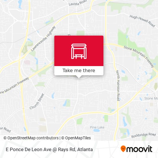 E Ponce De Leon Ave @ Rays Rd map