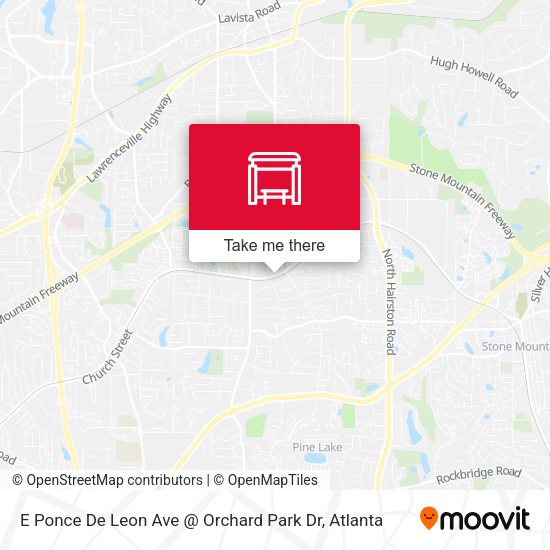 E Ponce De Leon Ave @ Orchard Park Dr map