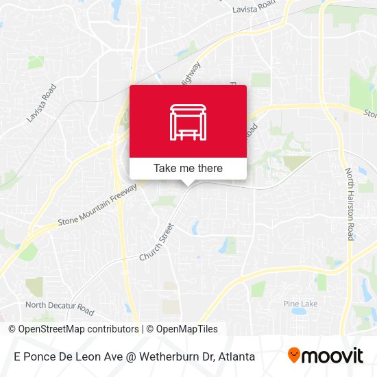 Mapa de E Ponce De Leon Ave @ Wetherburn Dr