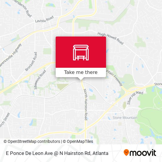 E Ponce De Leon Ave @ N Hairston Rd map