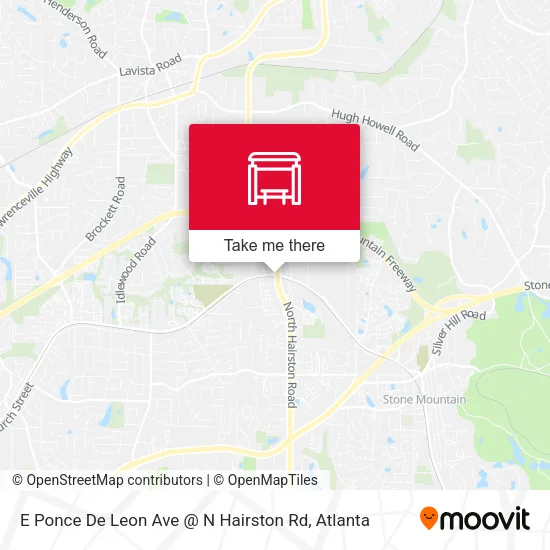 E Ponce De Leon Ave @ N Hairston Rd map