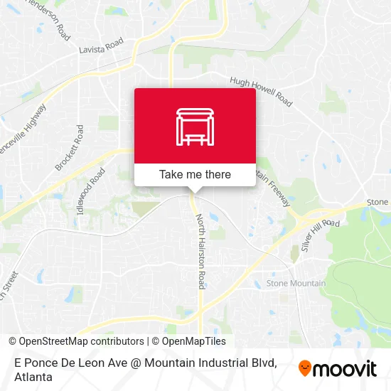 E Ponce De Leon Ave @ Mountain Industrial Blvd map