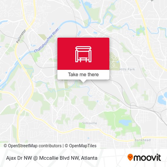 Mapa de Ajax Dr NW @ Mccallie Blvd NW