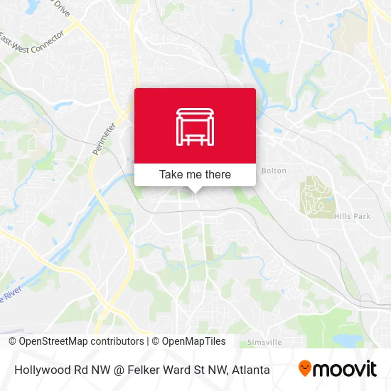 Hollywood Rd NW @ Felker Ward St NW map