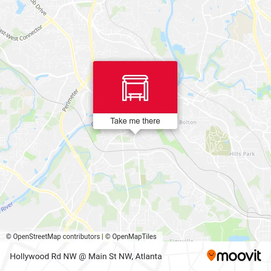 Hollywood Rd NW @ Main St NW map