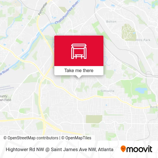 Hightower Rd NW @ Saint James Ave NW map