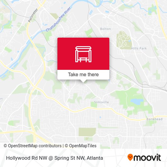 Hollywood Rd NW @ Spring St NW map