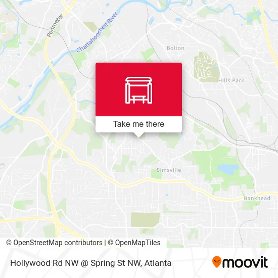 Mapa de Hollywood Rd NW @ Spring St NW
