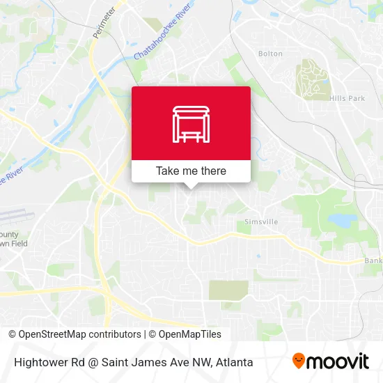 Hightower Rd @ Saint James Ave NW map