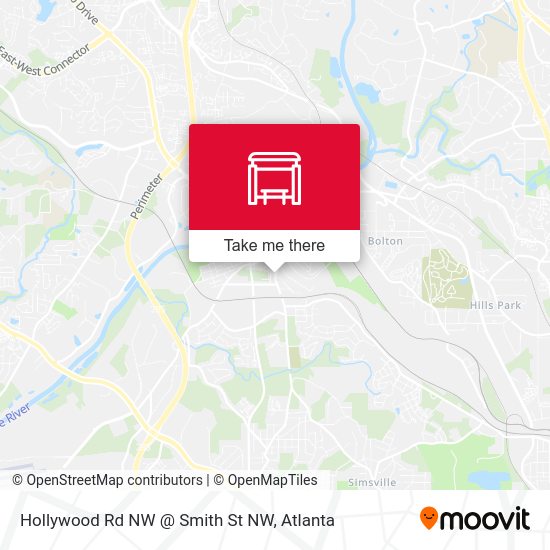 Mapa de Hollywood Rd NW @ Smith St NW