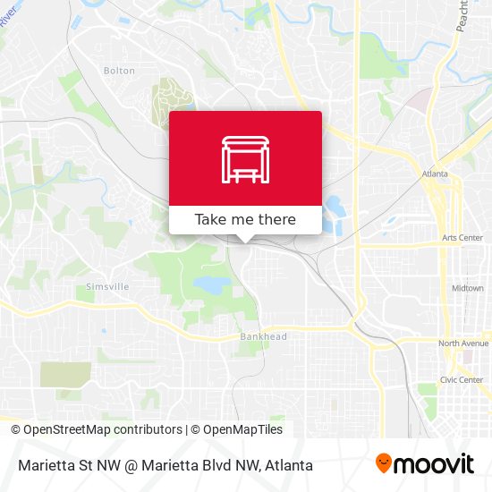 Marietta St NW @ Marietta Blvd NW map