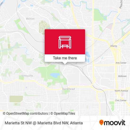 Mapa de Marietta St NW @ Marietta Blvd NW