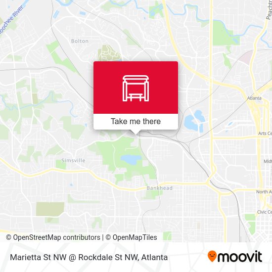 Marietta St NW @ Rockdale St NW map
