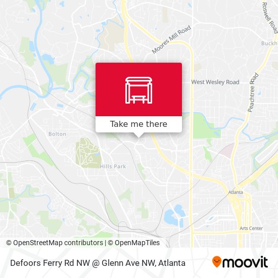 Defoors Ferry Rd NW @ Glenn Ave NW map