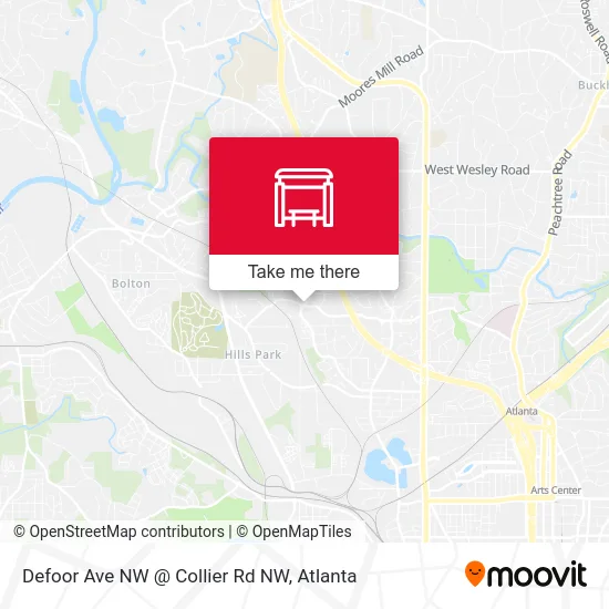 Defoor Ave NW @ Collier Rd NW map