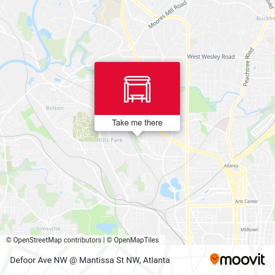 Defoor Ave NW @ Mantissa St NW map