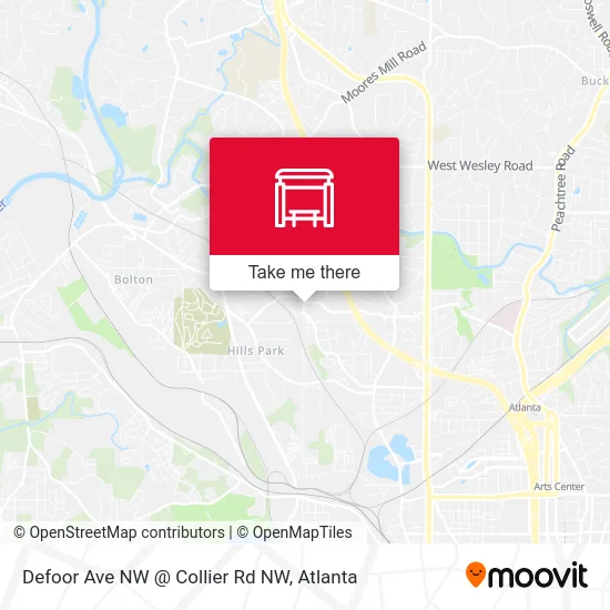 Defoor Ave NW @ Collier Rd NW map