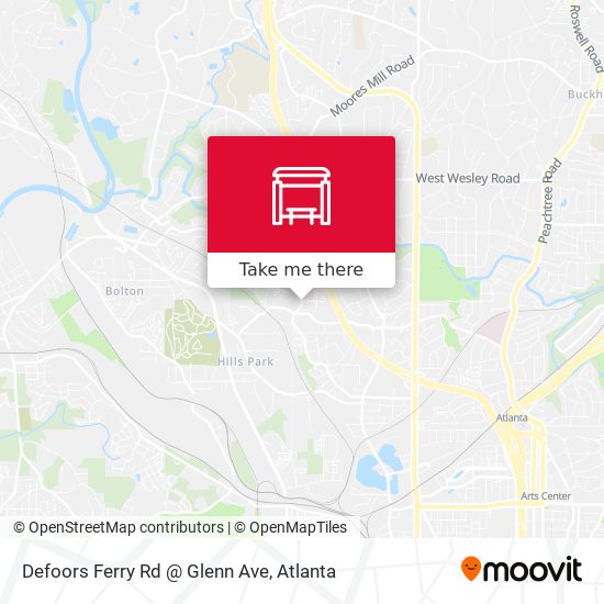 Defoors Ferry Rd @ Glenn Ave map