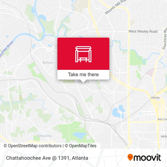 Mapa de Chattahoochee Ave @ 1391