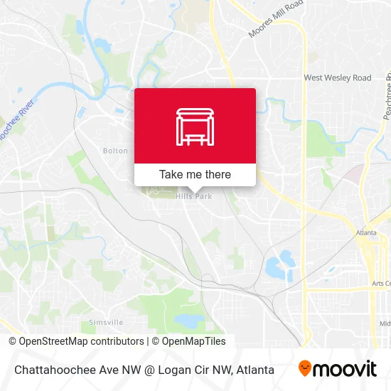 Chattahoochee Ave NW @ Logan Cir NW map