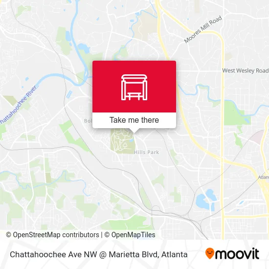 Chattahoochee Ave NW @ Marietta Blvd map