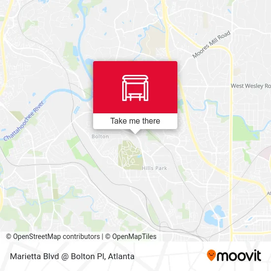 Marietta Blvd @ Bolton Pl map