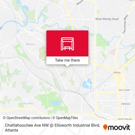 Mapa de Chattahoochee Ave NW @ Ellsworth Industrial Blvd