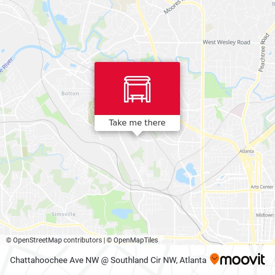 Chattahoochee Ave NW @ Southland Cir NW map