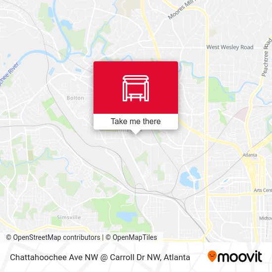 Mapa de Chattahoochee Ave NW @ Carroll Dr NW