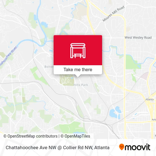 Chattahoochee Ave NW @ Collier Rd NW map