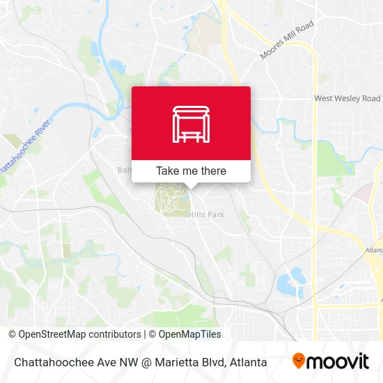 Chattahoochee Ave NW @ Marietta Blvd map