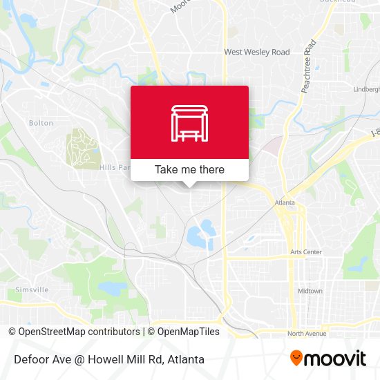 Defoor Ave @ Howell Mill Rd map