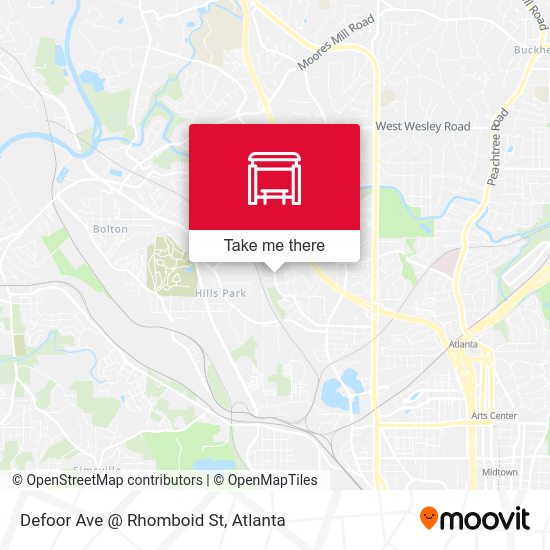Defoor Ave @ Rhomboid St map