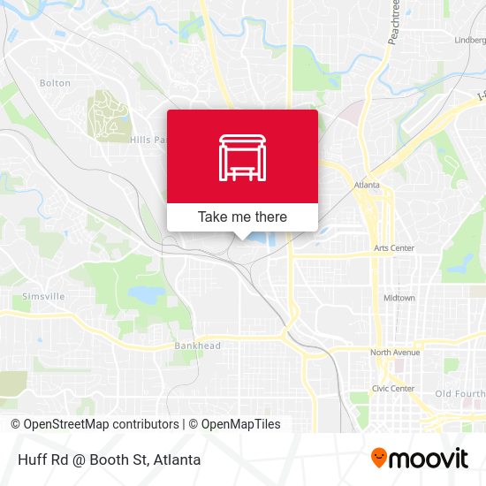 Mapa de Huff Rd @ Booth St