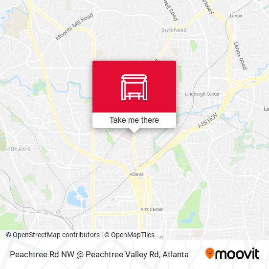 Mapa de Peachtree Rd NW @ Peachtree Valley Rd