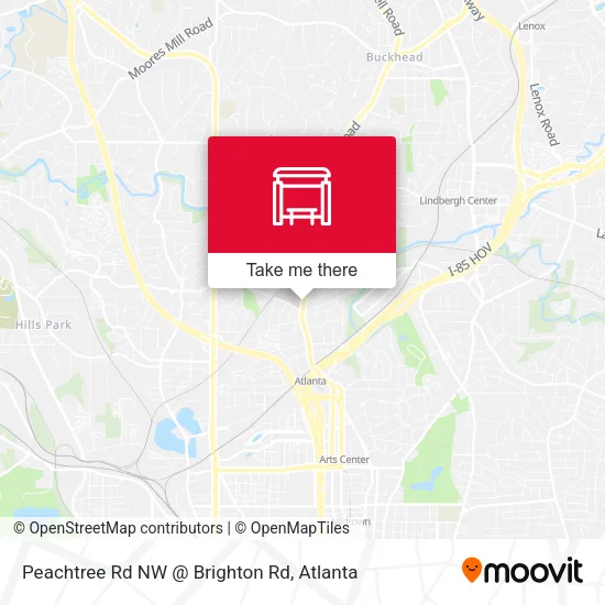 Peachtree Rd NW @ Brighton Rd map