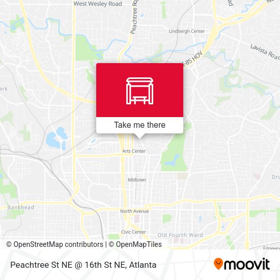 Peachtree St NE @ 16th St NE map