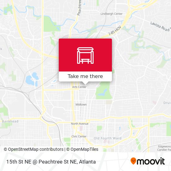 Mapa de 15th St NE @ Peachtree St NE