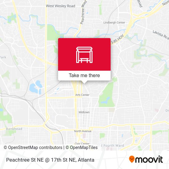 Peachtree St NE @ 17th St NE map