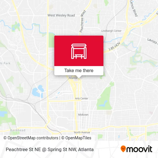 Peachtree St NE @ Spring St NW map