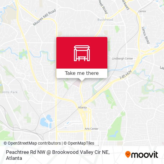 Peachtree Rd NW @ Brookwood Valley Cir NE map