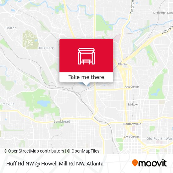 Huff Rd NW @ Howell Mill Rd NW map