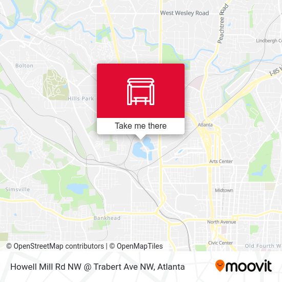 Howell Mill Rd NW @ Trabert Ave NW map