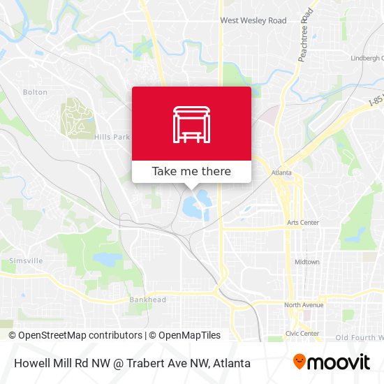 Howell Mill Rd NW @ Trabert Ave NW map